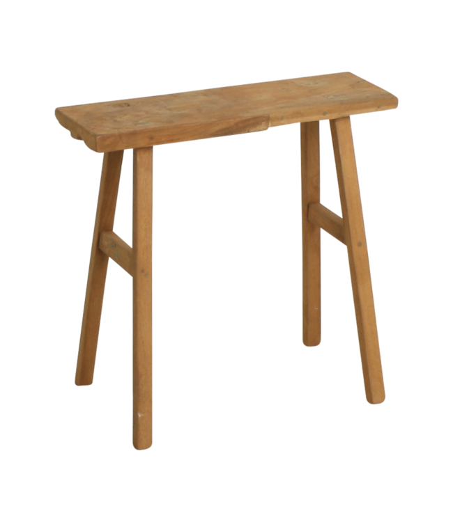 Raw Materials Amsterdam Java timmerman bijzettafel/bankje - gerecycled hout - 40x17x50 cm