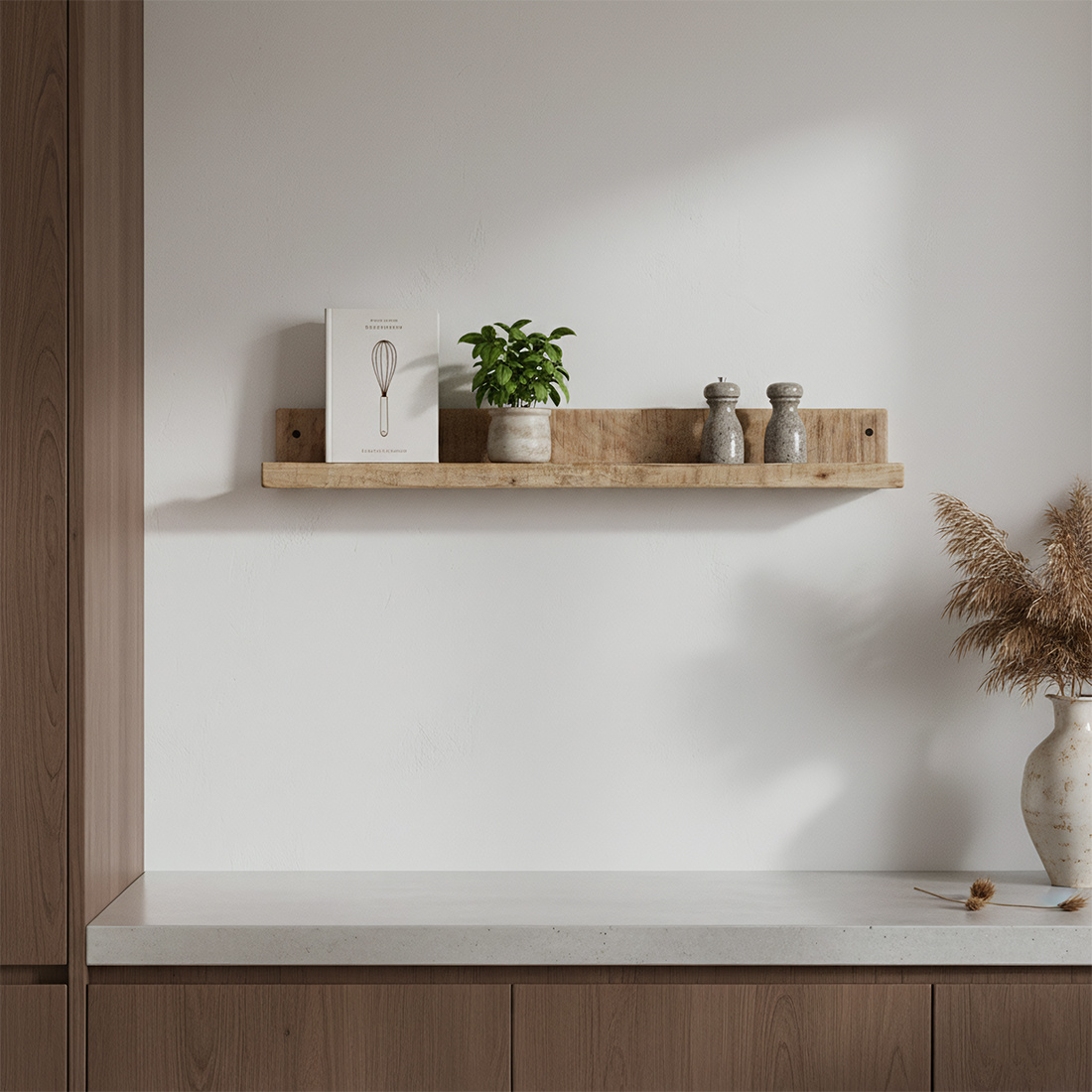 Raw Materials Amsterdam Wandplank/Fotolijstplank | Mangohout | 75x8x8 cm