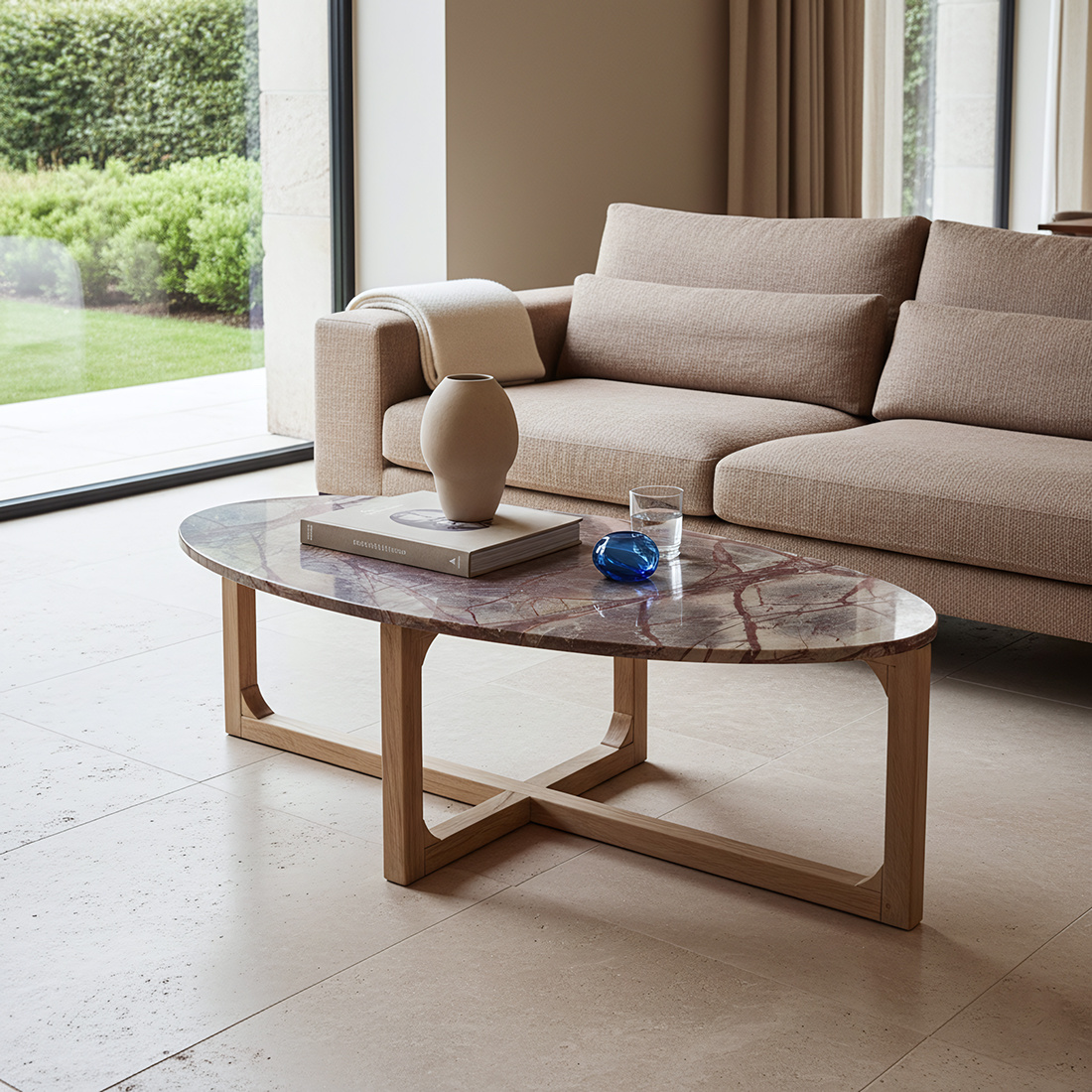 Raw Materials Amsterdam Marmeren Salontafel Bizar | 120 x 60 x 38 cm