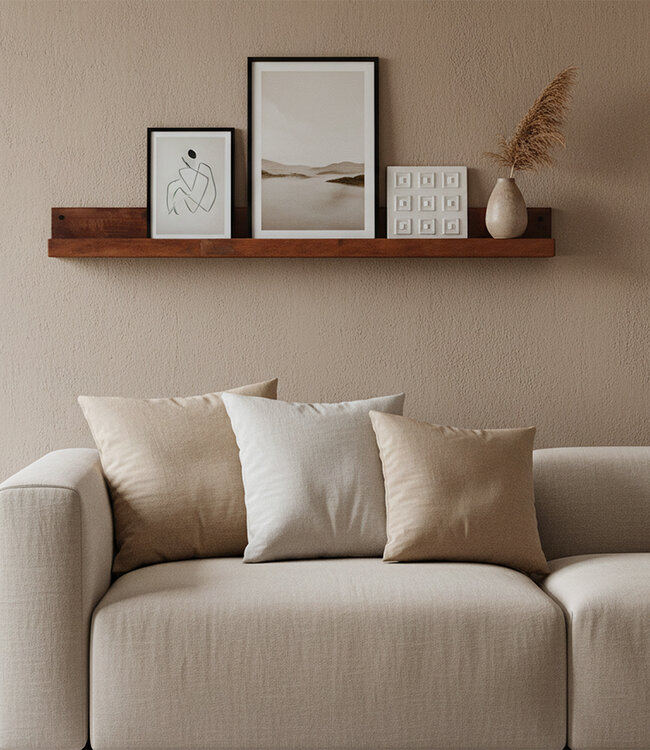 Factory wandplank - FSC-gerecycled hout - 75x8x8 cm