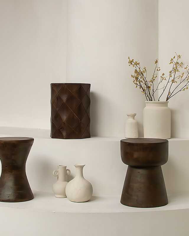 Raw Materials Amsterdam Decoratieve Vaas Mandore M | Krijt | 22x22x31 cm