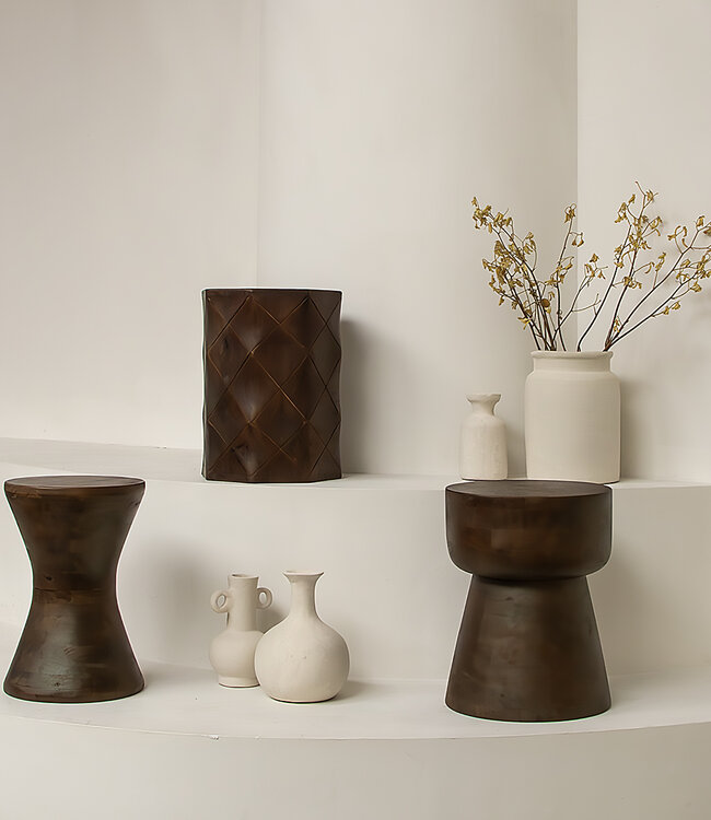 Raw Materials Amsterdam Decoratieve Vaas Mandore M | Krijt | 22x22x31 cm