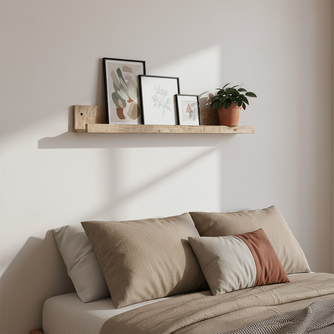 Raw Materials Amsterdam Wandplank/Fotolijstplank | Mangohout | 75x8x8 cm