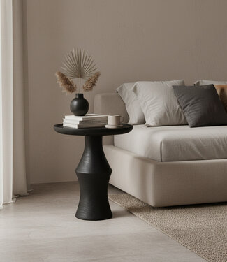 Raw Materials Amsterdam Nero Bijzettafel Twilight | Teakhout | Zwart | 50x50x60 cm