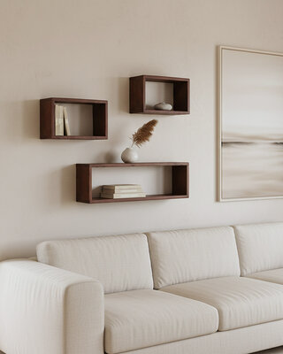 Raw Materials Amsterdam Factory Open Wandplank | Rechthoek | Hout | 70x15x22 cm