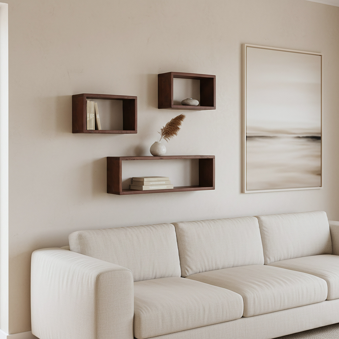 Raw Materials Amsterdam Factory Open Wandplank | Rechthoek | Hout | 70x15x22 cm