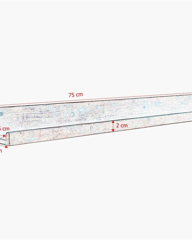 Raw Materials Amsterdam Wandplank/Fotolijstplank | Mangohout | 75x8x8 cm