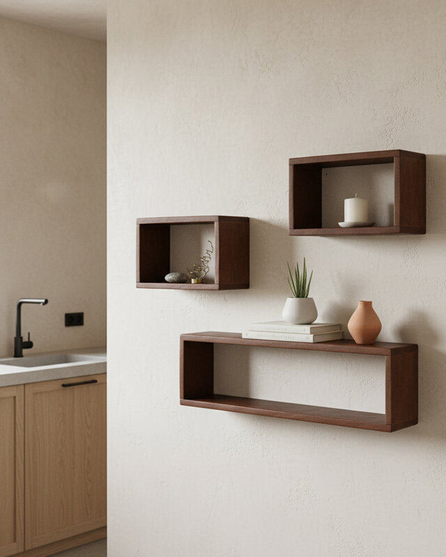 Raw Materials Amsterdam Factory Open Wandplank | Rechthoek | Hout | 70x15x22 cm