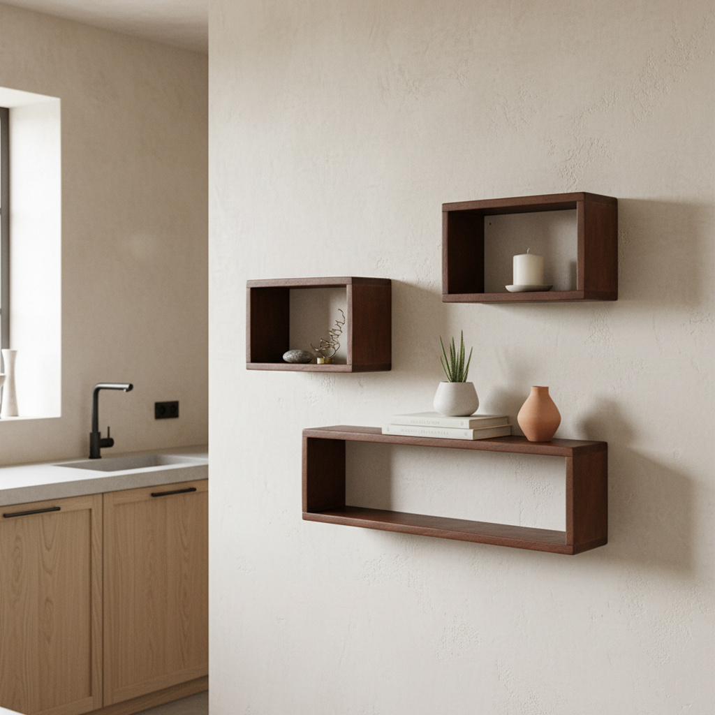 Raw Materials Amsterdam Factory Open Wandplank | Rechthoek | Hout | 70x15x22 cm