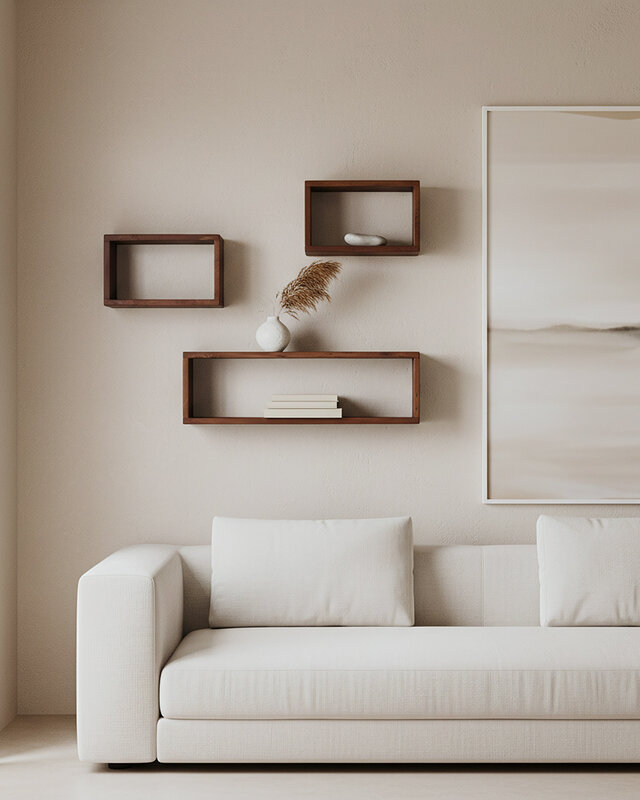 Raw Materials Amsterdam Factory Open Wandplank | Rechthoek | Hout | 70x15x22 cm
