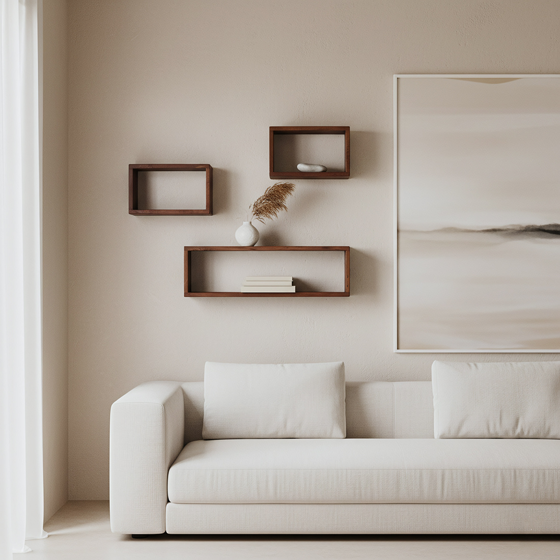 Raw Materials Amsterdam Factory Open Wandplank | Rechthoek | Hout | 70x15x22 cm