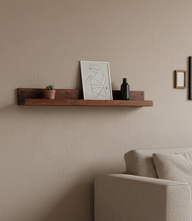 Factory wandplank - FSC-gerecycled hout - 75x8x8 cm