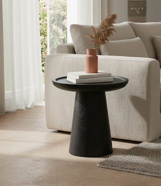 Raw Materials Amsterdam Nero Bijzettafel Dusk | Zwart | Teakhout | 40x40x40 cm