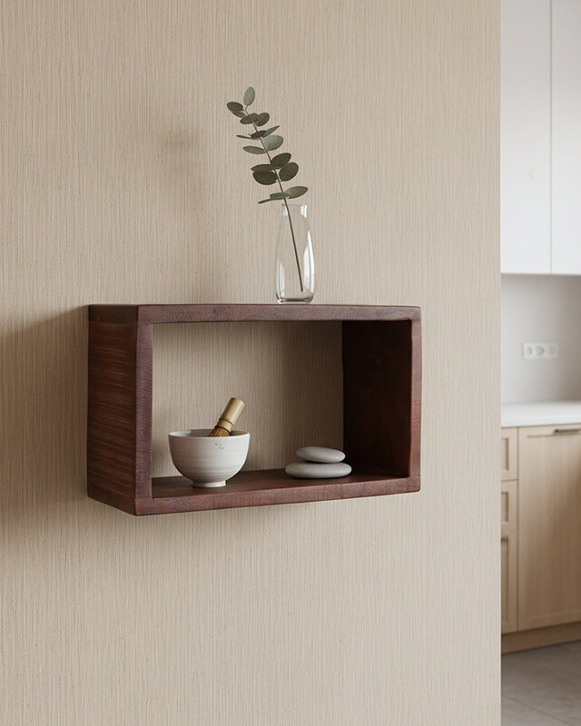 Raw Materials Amsterdam Factory Open Wandplank | Rechthoek | Hout | 70x15x22 cm