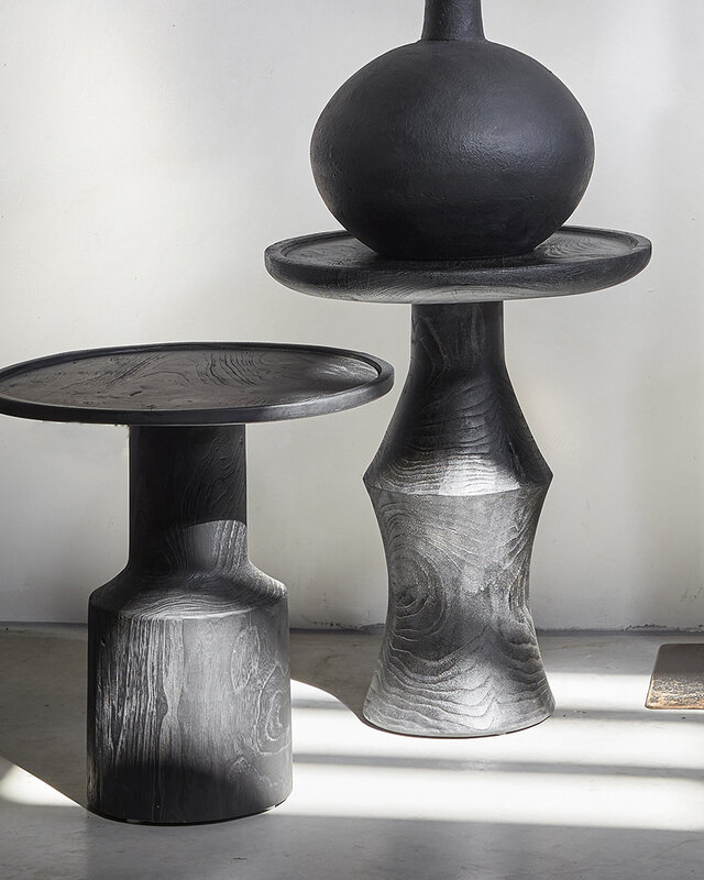 Raw Materials Amsterdam Nero Bijzettafel Twilight | Teakhout | Zwart | 50x50x60 cm