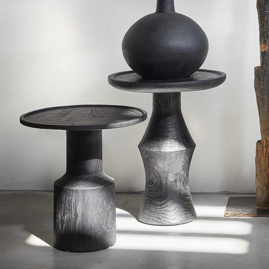 Raw Materials Amsterdam Nero Bijzettafel Twilight | Teakhout | Zwart | 50x50x60 cm