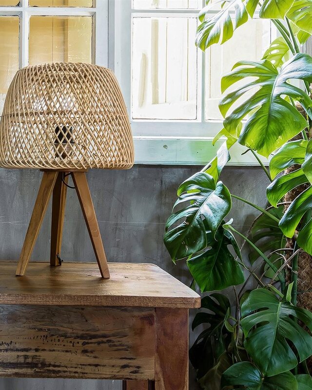 Raw Materials Amsterdam Maze Tafellamp | Rotan | 29x29x21 cm