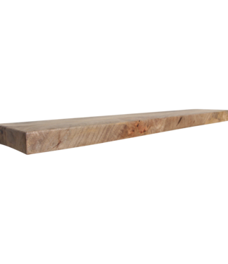 Mangohouten zwevende wandplank - 80 x 18 x 3,8 cm