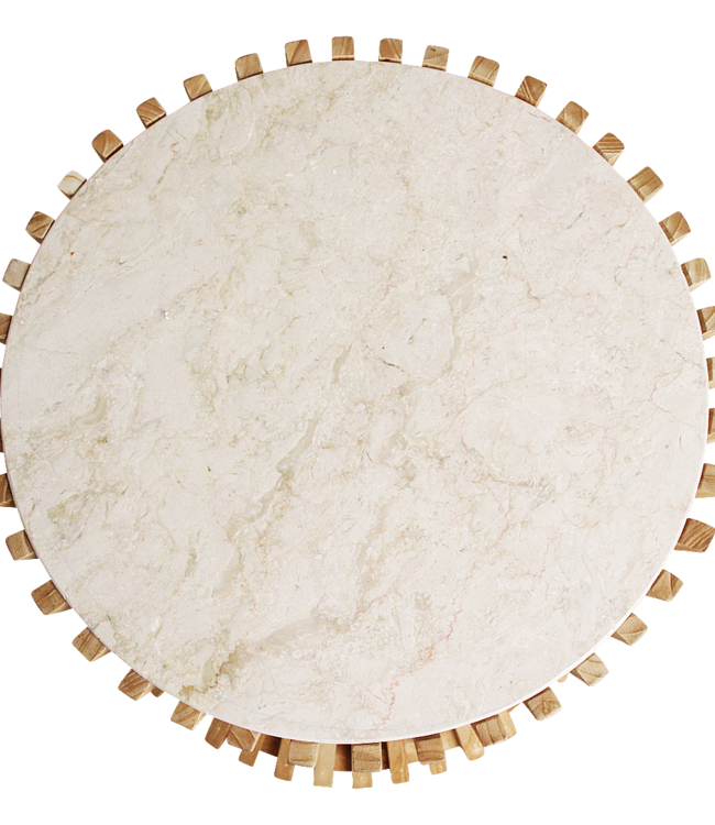 Raw Materials Amsterdam Infinity Marmeren Bijzettafel Hourglass | 46x46x50 cm