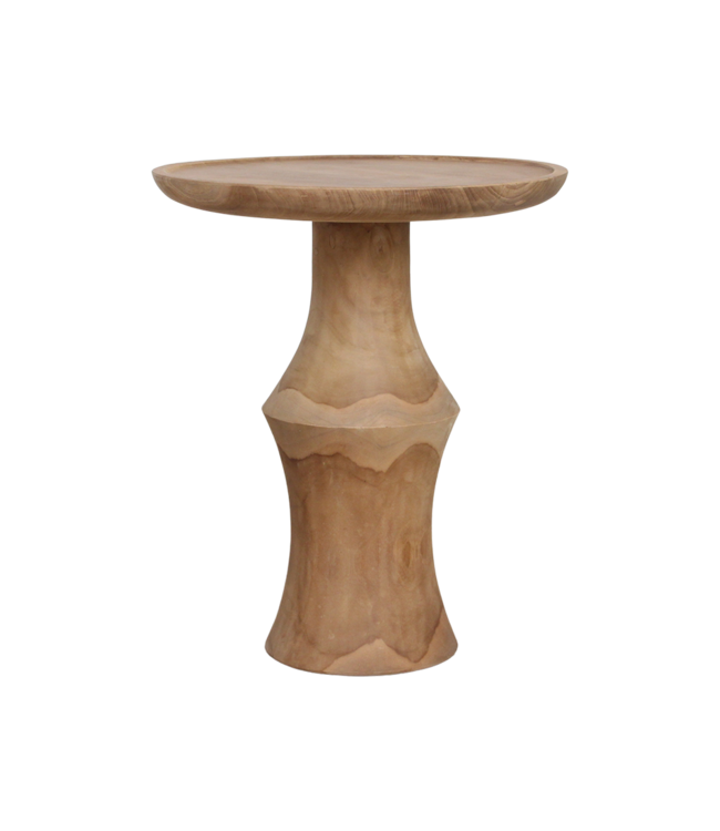 Raw Materials Amsterdam Bijzettafel Teakhout | Nero | B50 x H60 x L50 cm