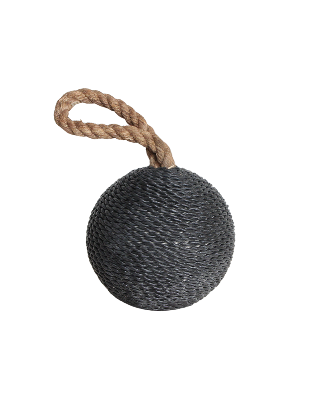 Raw Materials Amsterdam Deurstopper Bom | Zwart | B15 x H22 x L15 cm