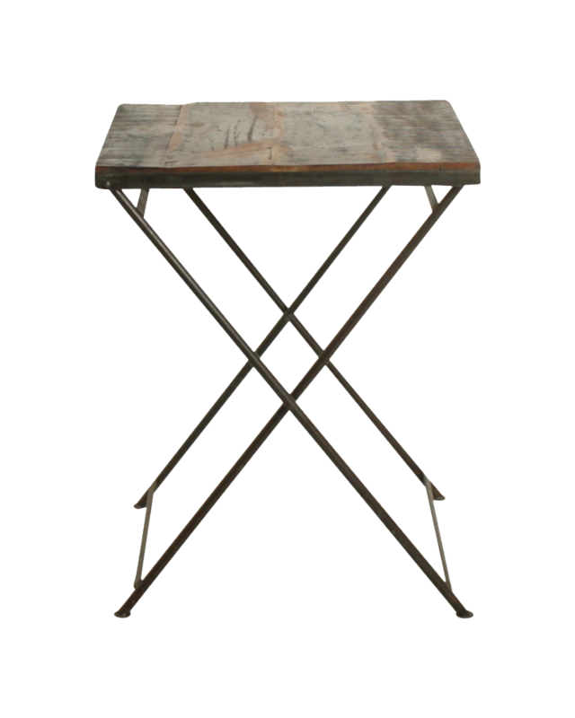 Raw Materials Amsterdam Opvouwbare tafel | Factory | Gerecycled Hout | B60 x H76 x L60 cm