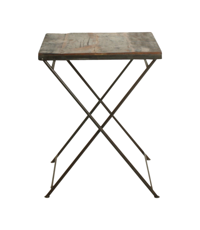 Raw Materials Amsterdam Opvouwbare tafel | Factory | Gerecycled Hout | B60 x H76 x L60 cm