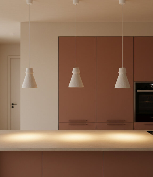 Raw Materials Amsterdam Hanglamp Pugal | Krijt | L17 x B17 x H23,5 cm