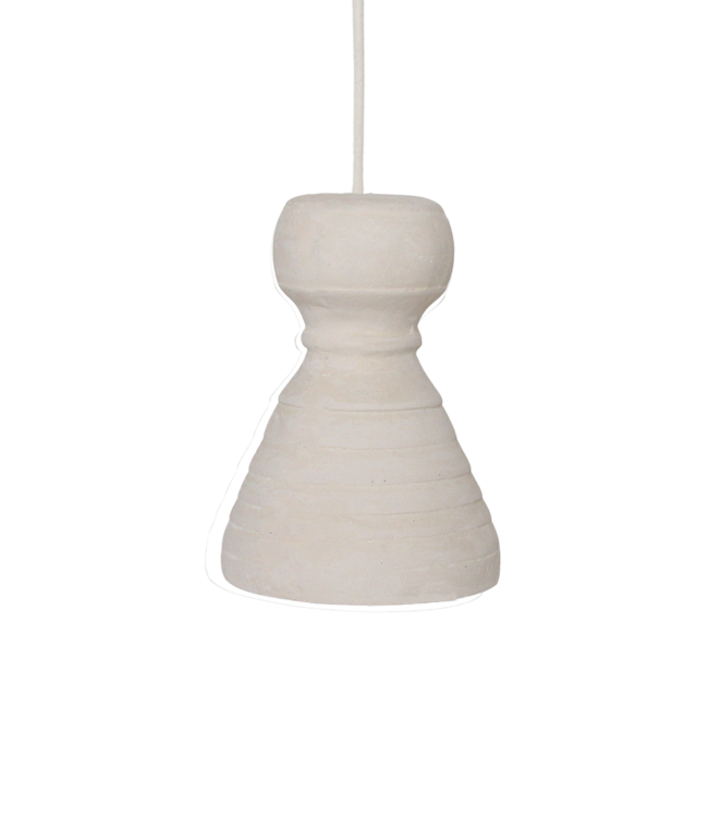 Krijt hanglamp Kanoi - 15x15x20,5 cm