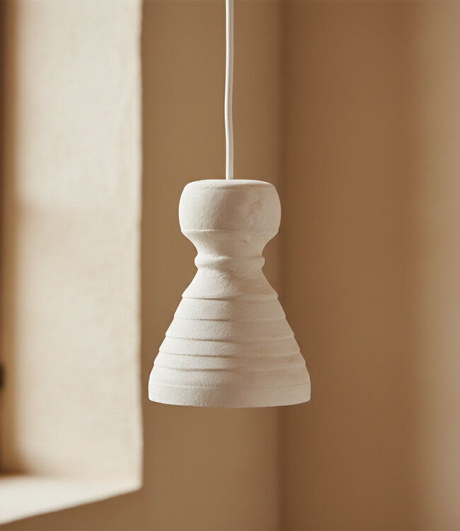 Krijt hanglamp Kanoi - 15x15x20,5 cm