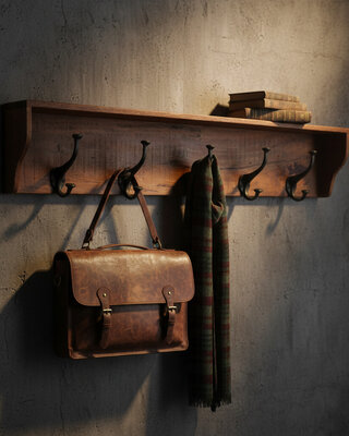 Raw Materials Amsterdam Wandkapstok | Oude Stijl | Gerecycled Hout