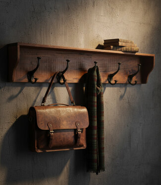 Raw Materials Amsterdam Wandkapstok | Oude Stijl | Gerecycled Hout