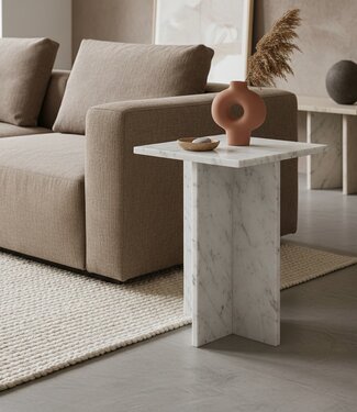 Raw Materials Amsterdam Bijzettafel | Beijing | Marmer | Wit