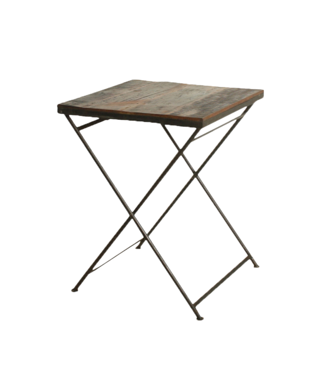 Raw Materials Amsterdam Opvouwbare tafel | Factory | Gerecycled Hout | B60 x H76 x L60 cm