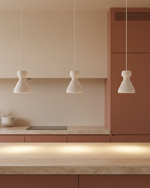 Raw Materials Amsterdam Krijt Hanglamp Kanoi | 15 x 15 x 20,5 cm