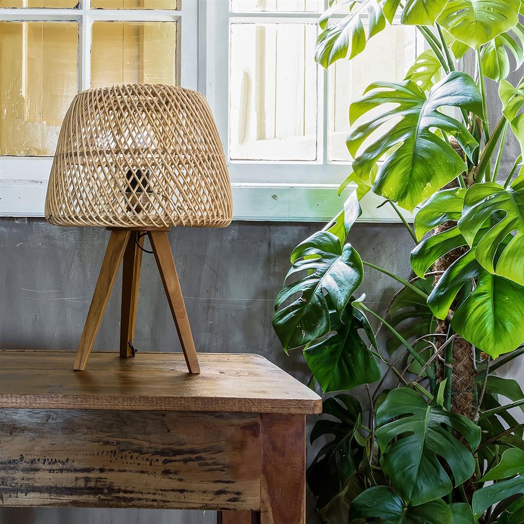 Raw Materials Amsterdam Maze Tafellamp | Rotan | 29x29x21 cm