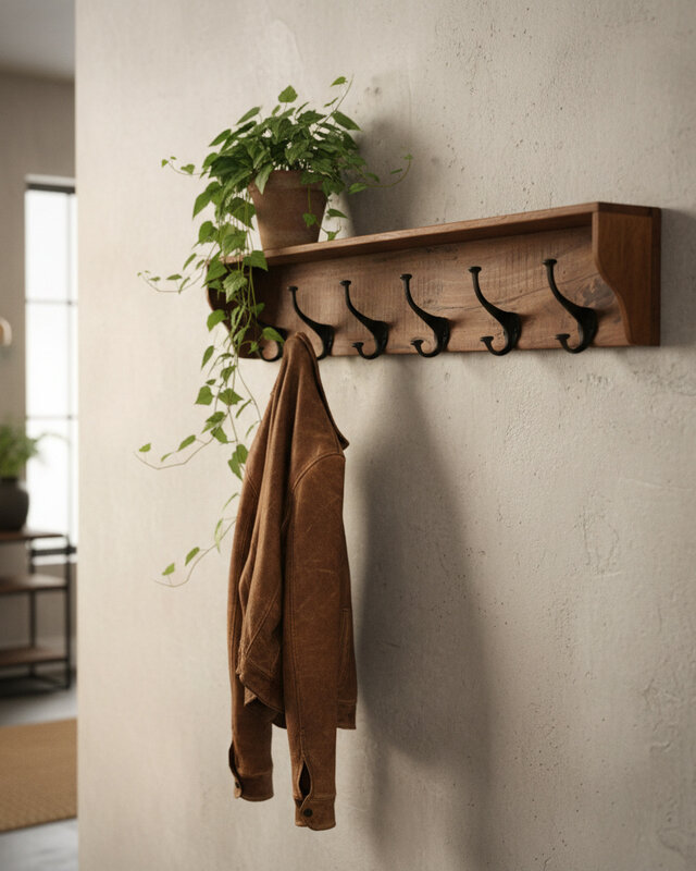 Raw Materials Amsterdam Wandkapstok | Oude Stijl | Gerecycled Hout