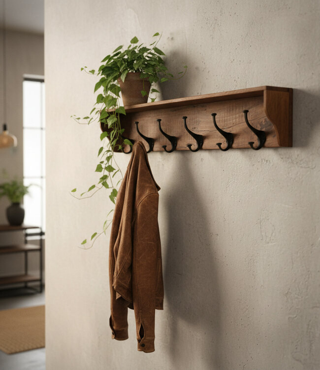 Raw Materials Amsterdam Wandkapstok | Oude Stijl | Gerecycled Hout