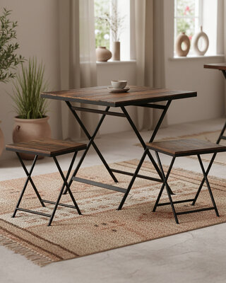 Raw Materials Amsterdam Opvouwbare tafel | Factory | Gerecycled Hout | B60 x H76 x L60 cm