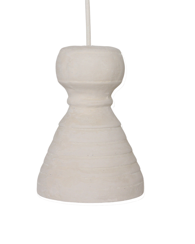 Raw Materials Amsterdam Krijt Hanglamp Kanoi | 15 x 15 x 20,5 cm