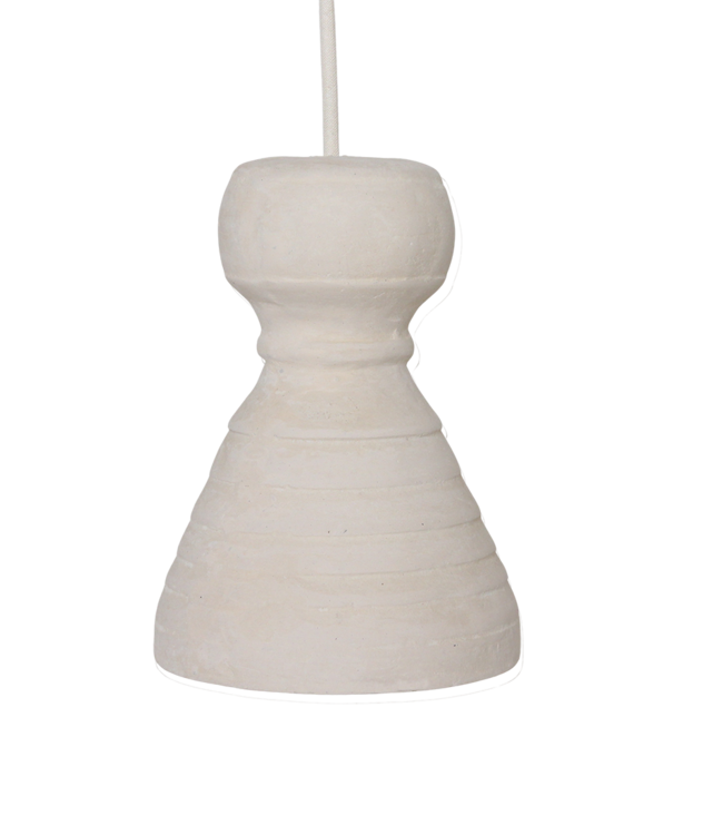 Krijt hanglamp Kanoi - 15x15x20,5 cm