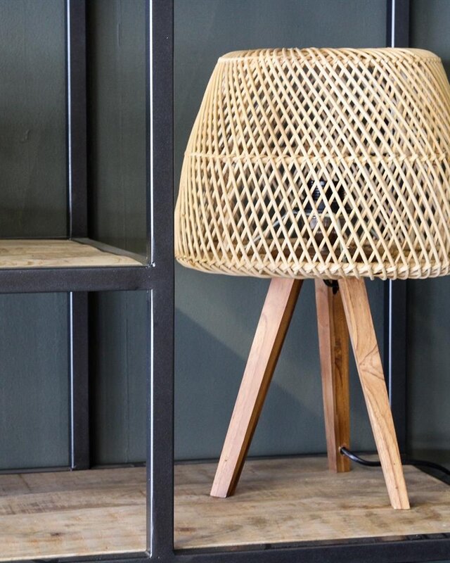 Raw Materials Amsterdam Maze Tafellamp | Rotan | 29x29x21 cm