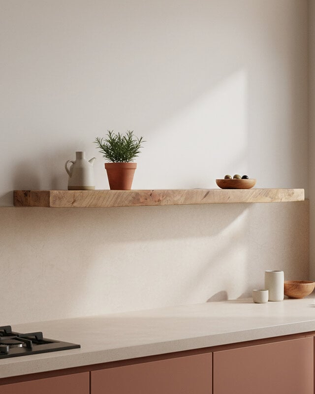 Raw Materials Amsterdam Zwevende Wandplank | Mangohout | 80 x 18 x 3,8 cm