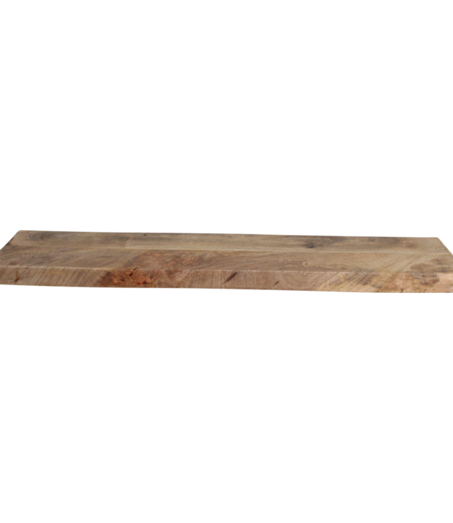 Mangohouten zwevende wandplank - 80 x 18 x 3,8 cm