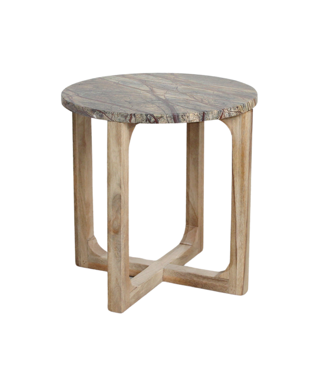 Raw Materials Amsterdam Bijzettafel Marmer | Bizar | 50 x 50 x 50 cm
