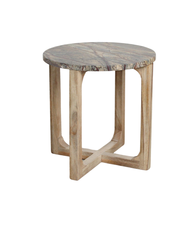 Raw Materials Amsterdam Bijzettafel Marmer | Bizar | 50 x 50 x 50 cm