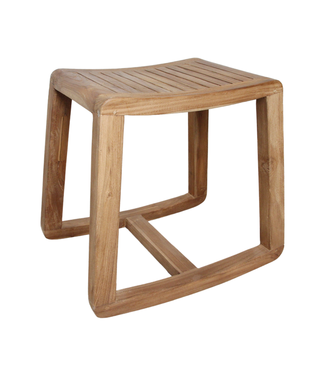 Raw Materials Amsterdam Schommelkruk | Teakhout | B36 x H45 x L49 cm