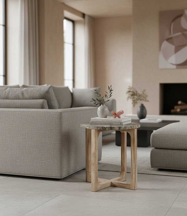 Raw Materials Amsterdam Marmeren bijzettafel Bizar - 50x50x50 cm