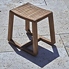 Schommelkruk | Teakhout | B36 x H45 x L49 cm