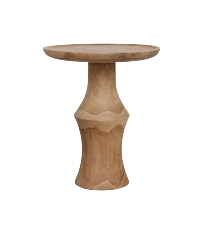 Raw Materials Amsterdam Bijzettafel Teakhout | Nero | B50 x H60 x L50 cm